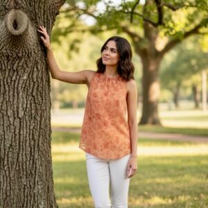 a.n.a. A New Approach Floral Sleeveless Flyaway Back Top 
Size XXL